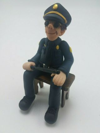 Diana Manning Shelf Sitter Doll - Clay Doll - Clay Figure - Police Officer
