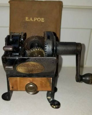 Vintage Cast Iron " Planetary Pencil Sharpener " By A.  B.  Dick Circa 1896