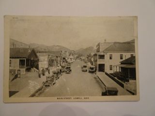 Lowell,  Arizona Main St.  Mailed 1935 Major Scratches On Card