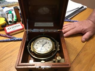 Ships Hamilton Co.  Model 22 Marine Chronometer