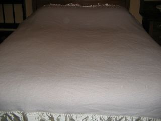 Vintage Acrylic Thermal Queen Sz Blanket Gray / Silver Usa Made 92 X 82 Waffle