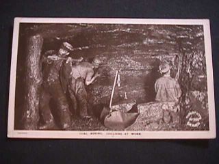 Coal Mining,  Colliers At Work,  Photo Postcard Printed In Britain