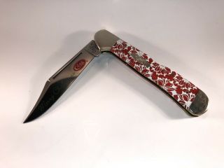 Case Xx Christmas Usa 61549l Red And White Copperlock Folding Pocket Knife Rare