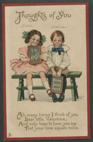 C.  1910 Frances Brundage Raphael Tuck Little Wonders Valentines Postcard No.  115