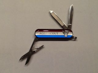 Camillus Eagle Scout Usa Bsa Red White Blue Knife File Scissors
