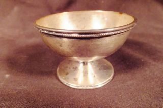 Antique Open Salt Dish Cellar Sterling Silver Elegant Goblet Form 17