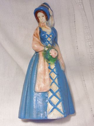 Vintage Signed Exceptional Cast Iron French Country Women Door Stop
