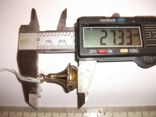 U Vintage Pocket Watch Chain Fob Gold Plated On Solid Silver.