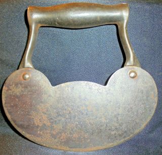 Vintage Steel Food Chopper/ Kidney Shape/ All Metal/ Antique Primitive/all Metal