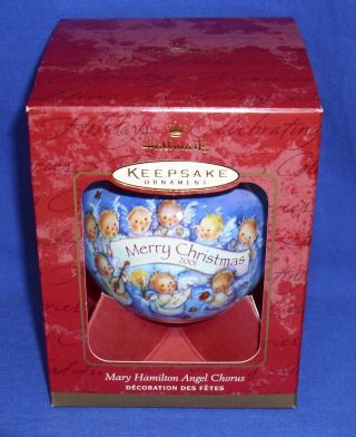 Hallmark Glass Ball Ornament Mary Hamilton Angel Chorus 2001