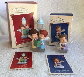 Hallmark Marys Angels Heavenly Carols And Sweet William Ornaments