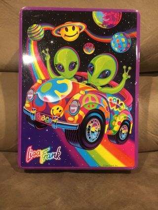 Vintage Lisa Frank Alien Zoomer Zorbit Astro Blast Aliens Pencil Box W/flamingo