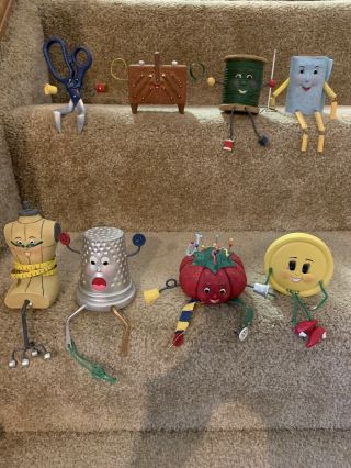 8 Resin Sewing Notions Shelf Sitters Figures Wmg 06 Complete Set