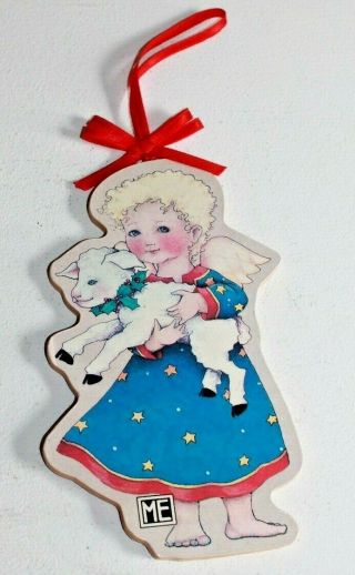 Mary Engelbreit Darling Little Angel & Lamb Christmas Ornament