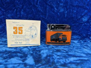 Roadway Express Trucking Lighter Hadson Enamel Vintage Rare