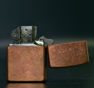 Vintage Solid Copper Zippo Lighter 03 Made In Usa