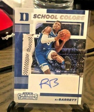 2019 Contenders Draft Picks School Colors Rj Barrett Rookie Auto