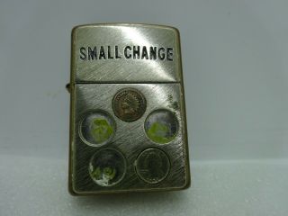 Vintage Zippo Copper Lighter Small Change 5 Coin