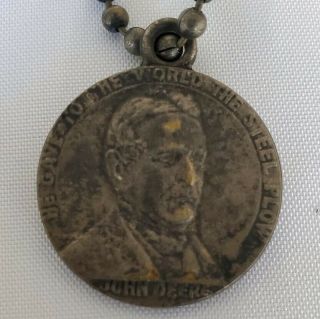 Vintage Key Fob Pendant W/keychain: John Deere - - Quality Farm Equipment