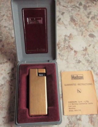 Vintage Hadson Cigarette Lighter In Case With Instructions A21