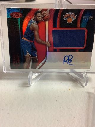 2019 - 20 Panini Certified Red Rj Barrett Rc Auto Autograph Jersey 03/49 Knicks