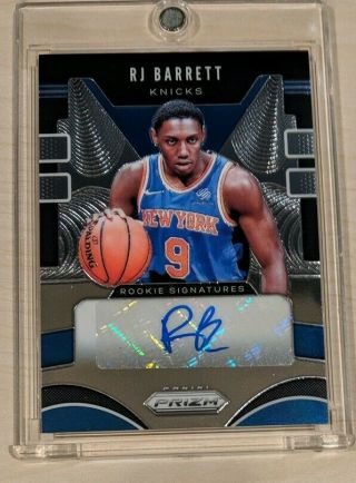 Rj Barrett Prizm Auto Rookie Signatures Rc York Knicks 2019/20