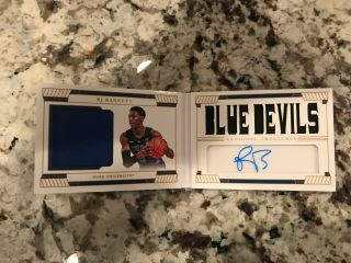 2019 National Treasures Collegiate Rj Barrett Booklet Auto 49/56