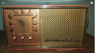 Vintage Pink Retro Stromberg Carlson Clock Tube Radio C - 5 Mid Century Unique