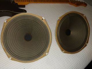 Matched Pair Magnavox 10 " Vintage 4 Ohm Alnico Speakers Tweed Champ Guitar Amp