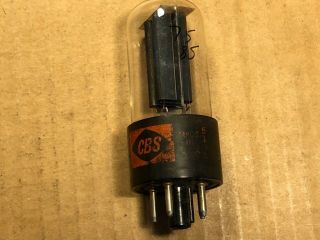 Vintage Cbs 5y3gt Rectifier Tube 1961 Usa Black Plate Tests Great