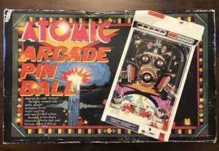 Vintage 1979 Tomy Atomic Arcade Pinball Game In The Box