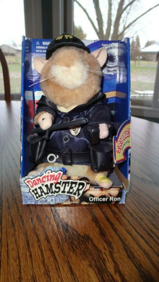 Vintage Gemmy Dancing Hamster Police Officer Ron Singing Bad Boys