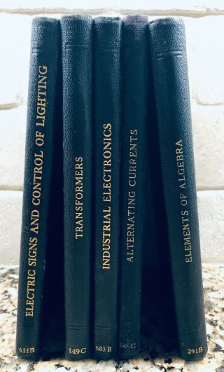 5 Vintage Text Book International Library Various Electronics 1930 - 40 