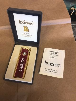 Lucienne Piezo Electronic Butane Ad Lighter,  Carlton