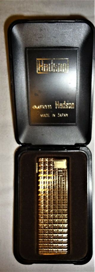 Vintage Hadson Lighter Gold Tone In The Box