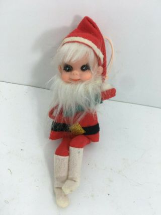 Vintage Napco Elf Pixie Knee Hugger Christmas Ornament Shelf Sitter