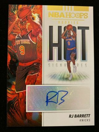 Rj Barrett Rc Auto 1st Knicks Uniform 2018 19 Hoops
