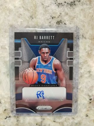 2019 Panini Prizm Rj Barrett Rc Auto Rookie Signatures - Knicks