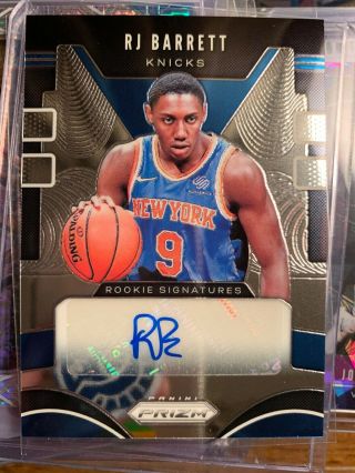 Rj Barrett Prizm Auto Rookie Signatures Rc York Knicks 2019/20