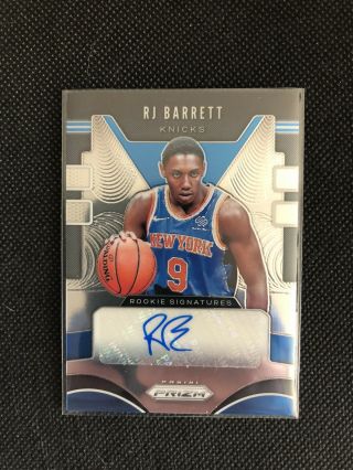 Rj Barrett Prizm Auto Rookie Signatures Rc York Knicks