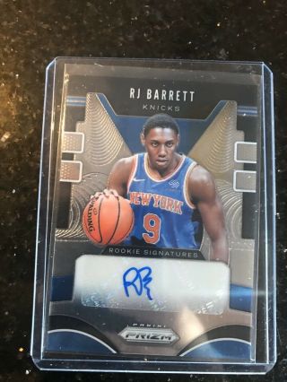 Rj Barrett Prizm Auto Autograph Rookie Signatures Rc York Knicks
