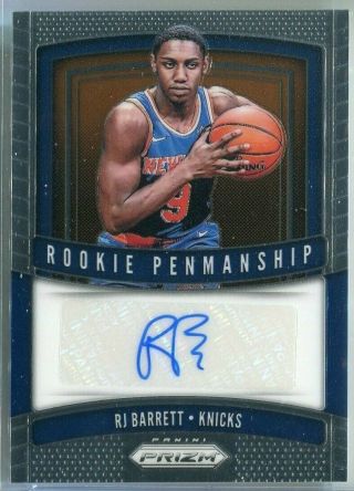 2019 - 2020 Prizm Rj Barrett Rc Auto Autograph Rookie Penmanship
