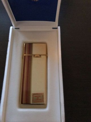 Vintage Sharp Gas Slim Lighter L/n Needs Fluid In Hadson Case