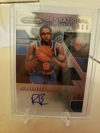 2019 - 20 Prizm Nba Rj Barrett Rc Auto Sensational Signatures York Knicks