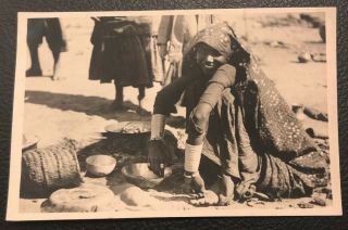 Rppc Real Native Sind Women Scene C1900s India Pakistan Vintage