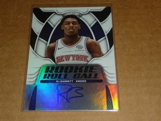 2019/20 Panini Certified R.  J.  Rj Barrett Autograph/auto Knicks Roll Call K1850