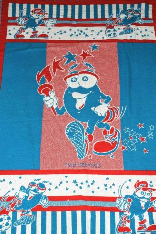 1992 Acog Izzy Mascot Usa Blanket Red White & Blue 1996 Atlanta Olympic Games