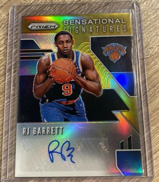 2019 - 20 Prizm Rj Barrett Rookie Auto 9/10 Gold 1/1 Jersey Number