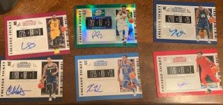 2019 - 20 Contenders Draft Rj Barrett Rookie Auto Optic Green 4/5,  Bonus 5 Auto 