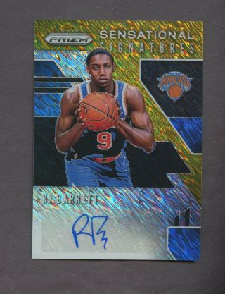 2019 - 20 Panini Prizm Fotl Gold Shimmer Sensational Rj Barrett Rc Auto 3/10